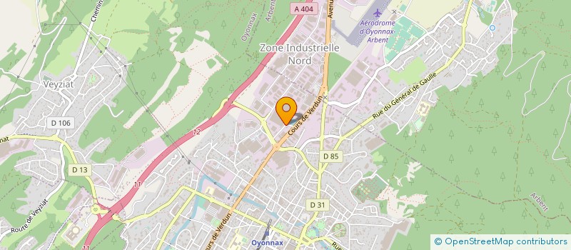 localisation de l'entreprise GEVELEC à OYONNAX
