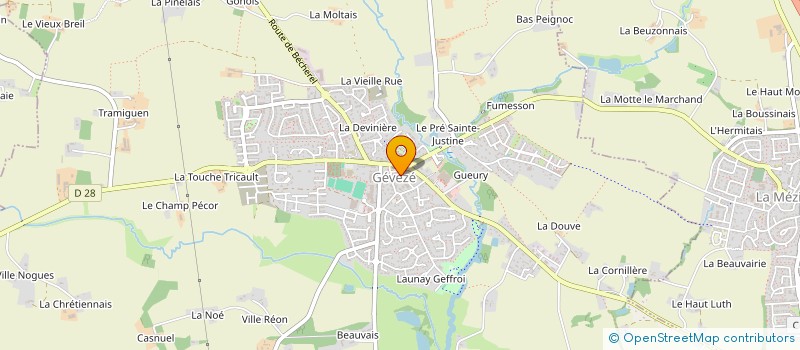 localisation de l'entreprise GEVEZE ASSOC GYMNASTIQUE  GEVEZE