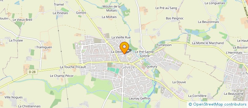 localisation de l'entreprise GEVEZE VOLLEY-BALL  GEVEZE