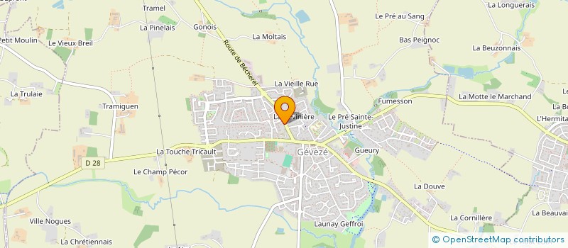 localisation de l'entreprise GEVEZIENNE TOLERIE INDUSTRIELLE à GEVEZE