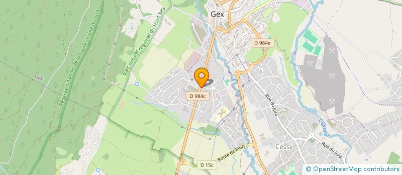 localisation de l'entreprise GEX AMBULANCES à GEX