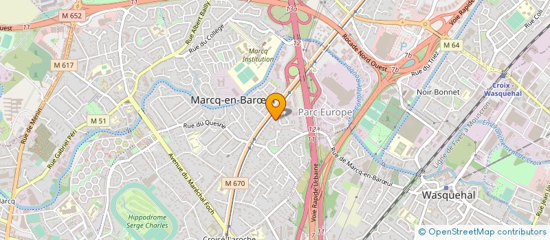 localisation de l'entreprise GF BAROQUE à MARCQ-EN-BARŒUL