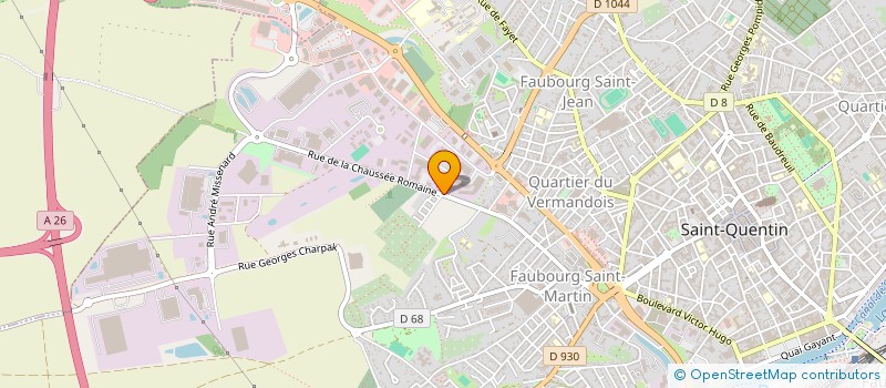 localisation de l'entreprise GF CARROSSERIE à SAINT-QUENTIN