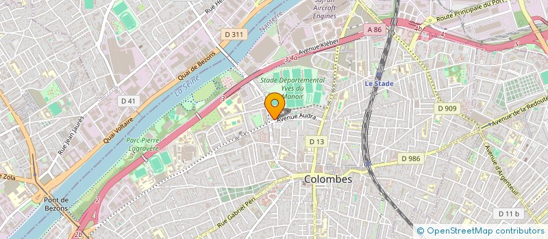 localisation de l'entreprise GF&CO à COLOMBES
