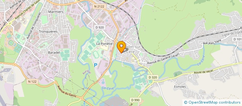 localisation de l'entreprise GF DE LA CERE à ARPAJON-SUR-CERE