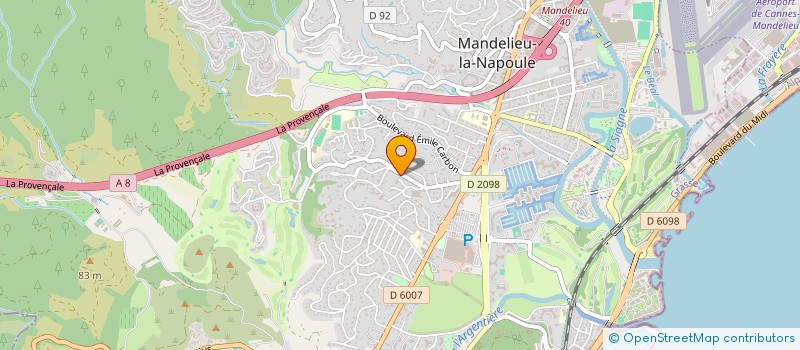 localisation de l'entreprise GF DE PIMODAN à MANDELIEU-LA-NAPOULE