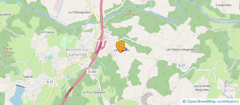 localisation de l'entreprise GF DES DEUX FONTAINES à BESSINES-SUR-GARTEMPE