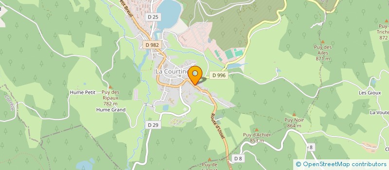 localisation de l'entreprise GF DES TERRES DE VERGNE LONGUE à LA COURTINE