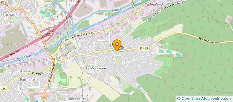 localisation de l'entreprise GF DISTRIBUTION à ETUPES