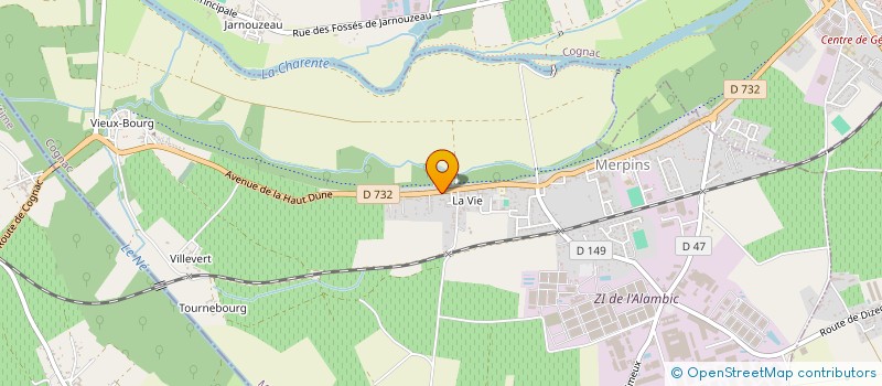 localisation de l'entreprise GF GAMACA  MERPINS