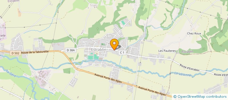 localisation de l'entreprise GF INDUSTRIE  ESTRABLIN