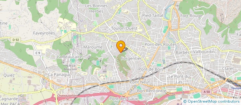 localisation de l'entreprise GF INVEST  TOULON