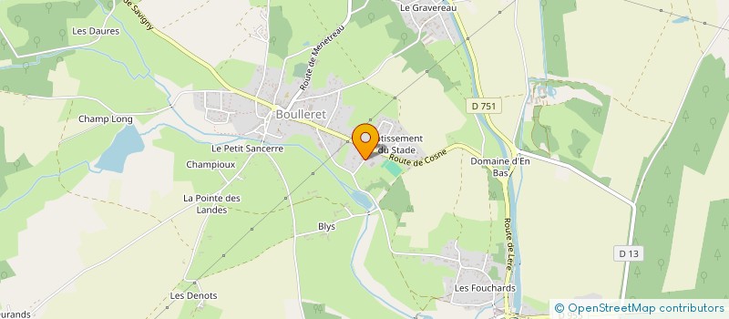 localisation de l'entreprise GF INVESTISSEMENTS  BOULLERET