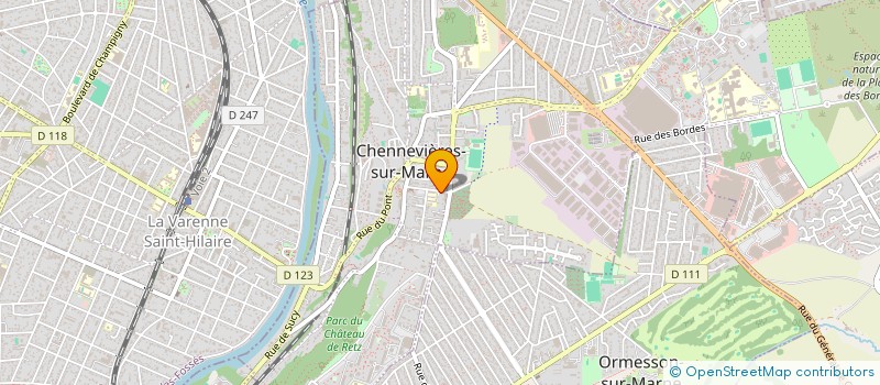 localisation de l'entreprise GF KING à CHENNEVIERES-SUR-MARNE