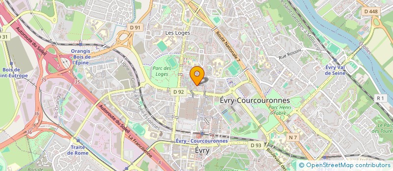 localisation de l'entreprise GF MELOCAR  EVRY-COURCOURONNES