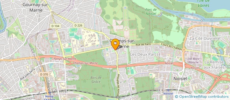 localisation de l'entreprise GF MONTFOL  CHAMPS-SUR-MARNE