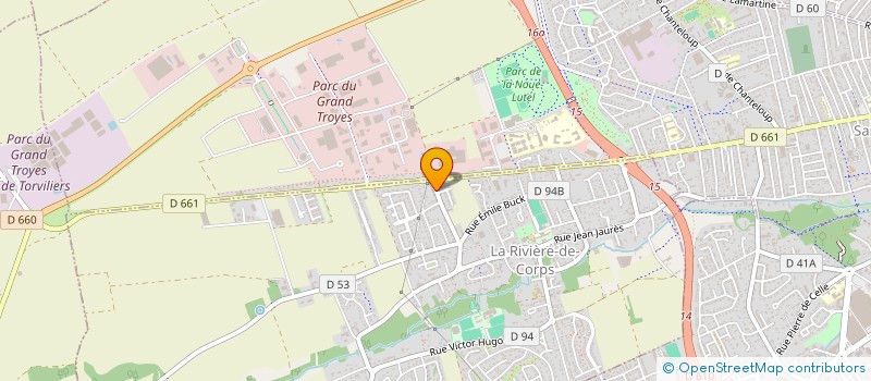 localisation de l'entreprise GF MULTISERVICES à LA RIVIERE-DE-CORPS