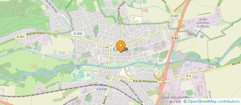 localisation de l'entreprise GF PEINTURE DECORATION  HUSSEREN-WESSERLING