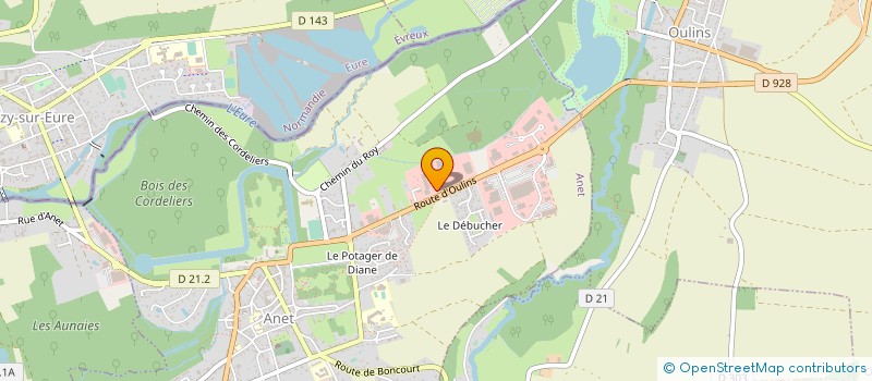 localisation de l'entreprise GF PRO à ANET