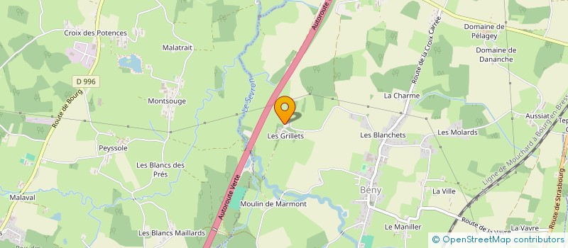 localisation de l'entreprise GF RODET LES GRILLETS  BENY