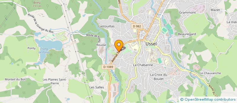 localisation de l'entreprise GF SAUNIERE  USSEL