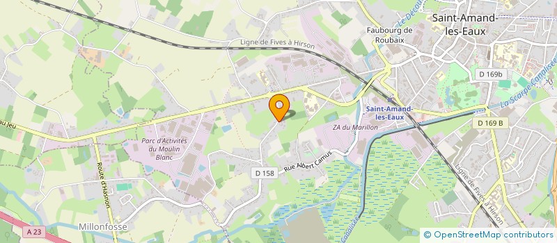localisation de l'entreprise GF URBAIN  SAINT-AMAND-LES-EAUX
