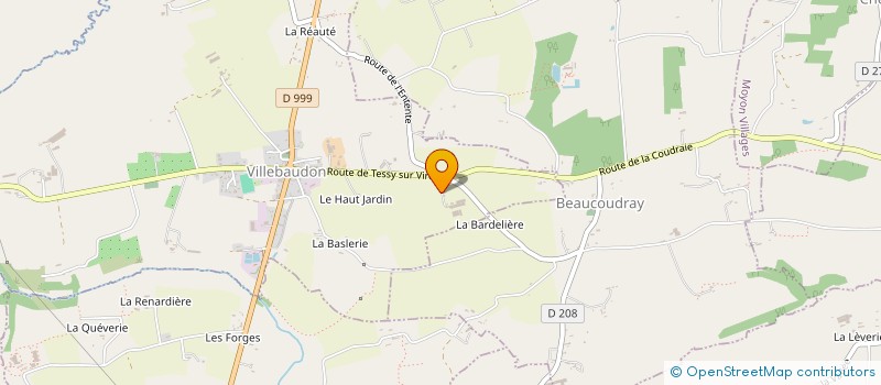 localisation de l'entreprise GFA 2 L'OISELIERE  VILLEBAUDON