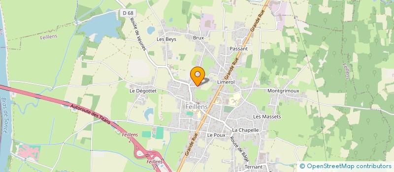 localisation de l'entreprise GFA A.B.C  FEILLENS