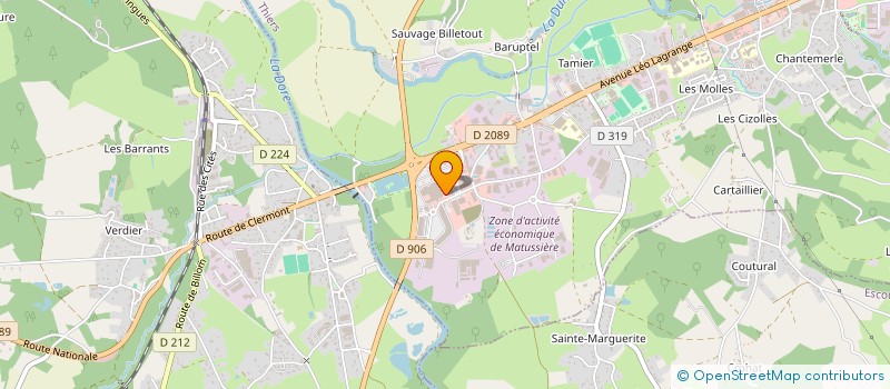 localisation de l'entreprise GFA AGRIDORE  THIERS