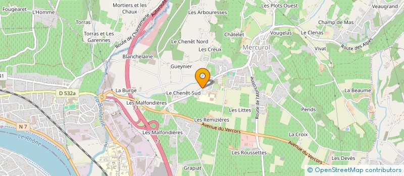 localisation de l'entreprise GFA AIME FAYOLLE  MERCUROL-VEAUNES