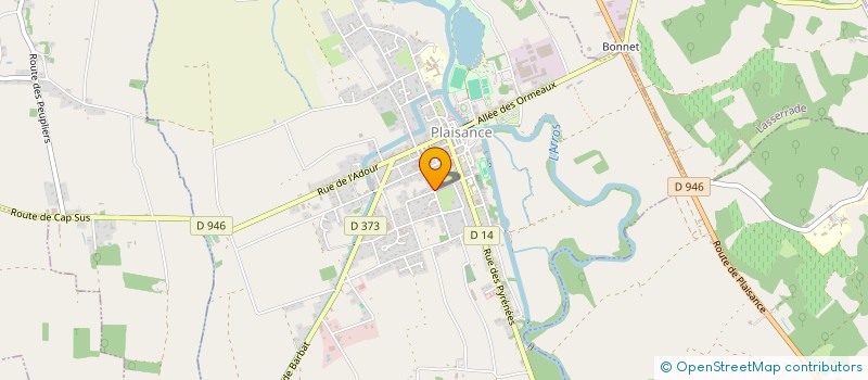 localisation de l'entreprise GFA ANGLADE TISSOT  PLAISANCE