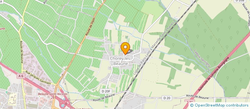 localisation de l'entreprise GFA ARNOUX  CHOREY-LES-BEAUNE