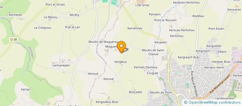 localisation de l'entreprise GFA ARZUR MAGUET M.L.F.  PLABENNEC