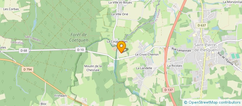 localisation de l'entreprise GFA AUBERT  PLESDER