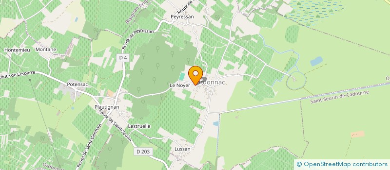 localisation de l'entreprise GFA BALDACCHINO  ORDONNAC