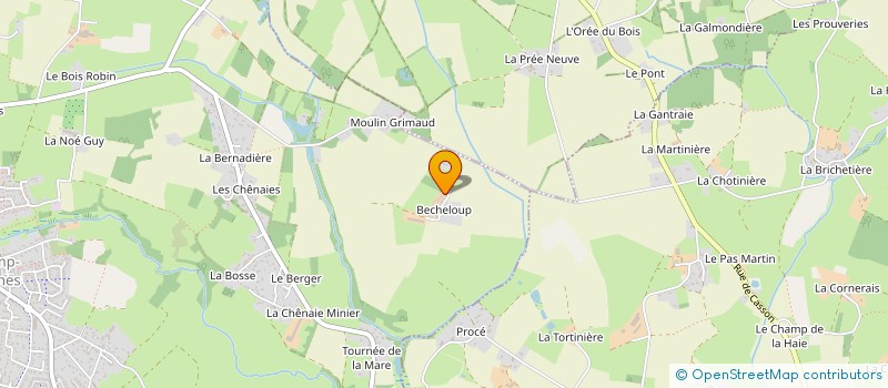 localisation de l'entreprise GFA BECHELOUP  GRANDCHAMP-DES-FONTAINES