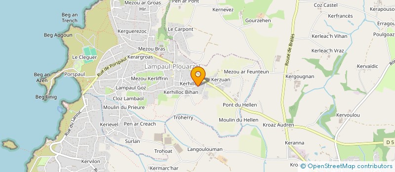 localisation de l'entreprise GFA BERDER  LAMPAUL-PLOUARZEL