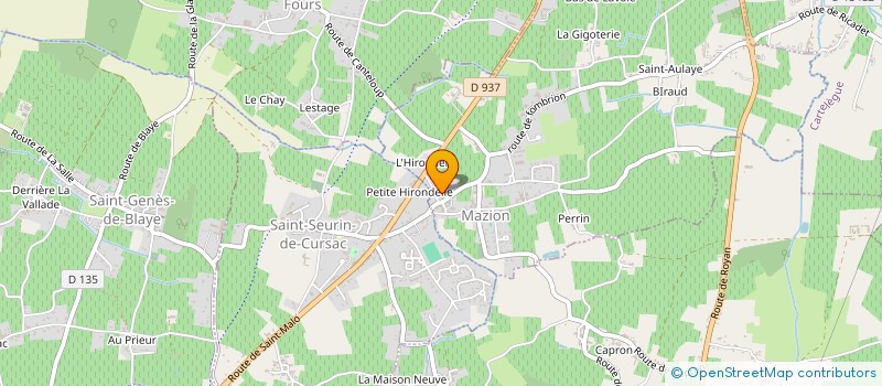 localisation de l'entreprise GFA BERNEAUD LAMAUD  MAZION