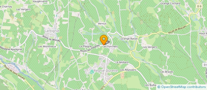 localisation de l'entreprise GFA BERTIER HAUTE PLAIGNE à REGNIE-DURETTE