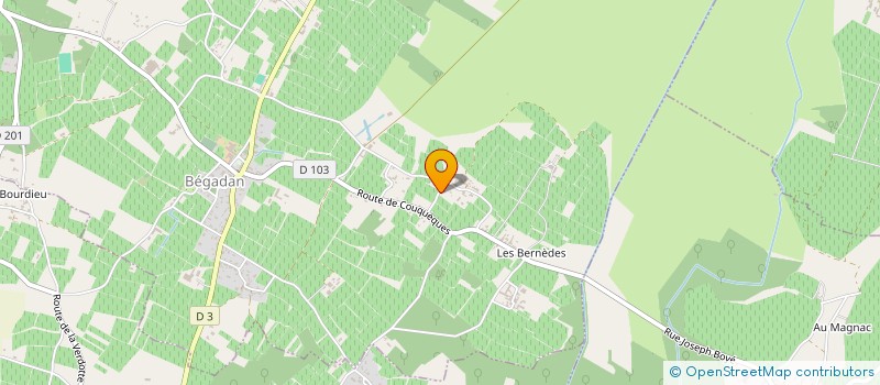 localisation de l'entreprise GFA BIO DE GRANGE-VIEILLE  SAINT-CHRISTOLY-MEDOC