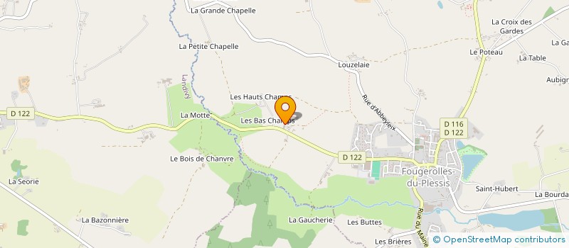 localisation de l'entreprise GFA BLANCHELANDE  FOUGEROLLES-DU-PLESSIS