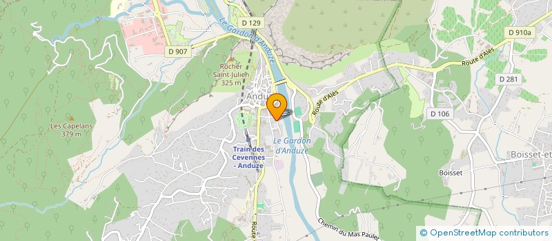 localisation de l'entreprise GFA BLCV à ANDUZE
