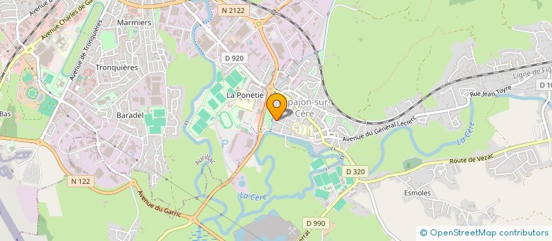 localisation de l'entreprise GFA BOUSSAC à ARPAJON-SUR-CERE