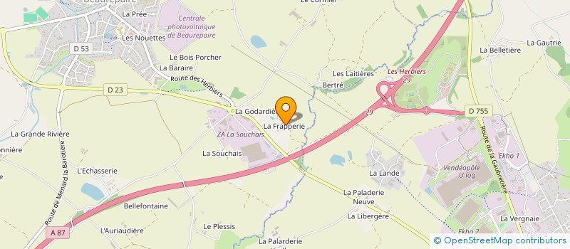 localisation de l'entreprise GFA BRISARD à HERBIERS (LES)