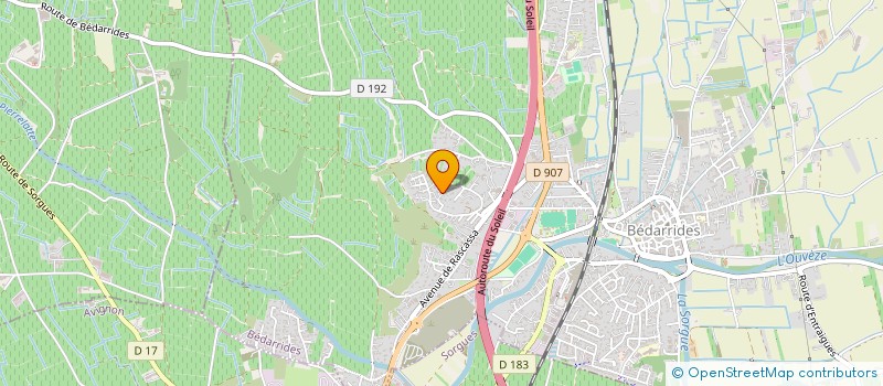 localisation de l'entreprise GFA BRUNIER DES MARRONS  BEDARRIDES