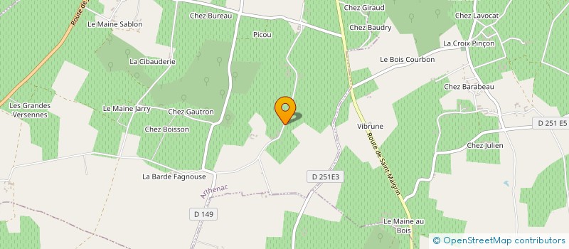 localisation de l'entreprise GFA CHAINIER FRERES  ARTHENAC