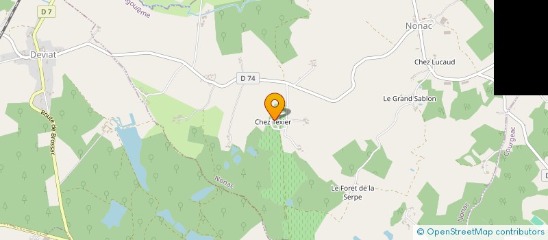 localisation de l'entreprise GFA CHAMP LOUP à NONAC