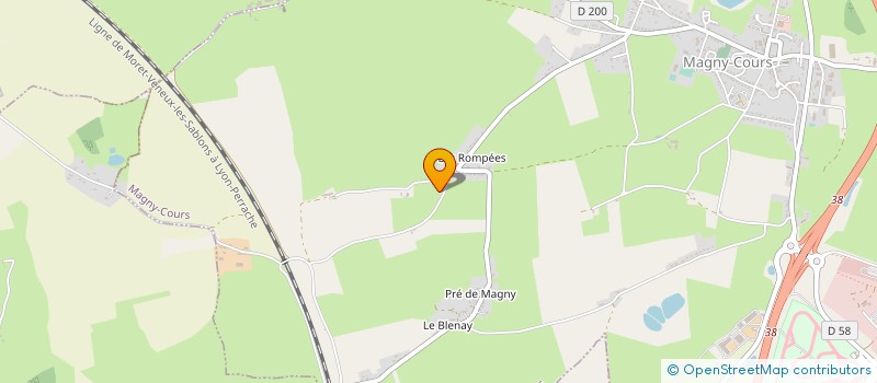 localisation de l'entreprise GFA CHAMP MARTIN à MAGNY-COURS