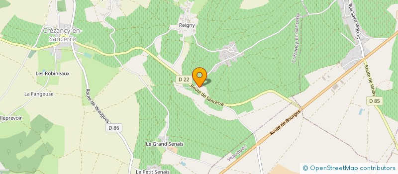 localisation de l'entreprise GFA CHAMPAULT ROLAND ET FILS  CREZANCY-EN-SANCERRE