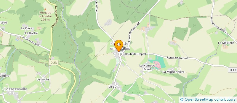 localisation de l'entreprise GFA CHAMPIN  PIERREFITTE-EN-CINGLAIS